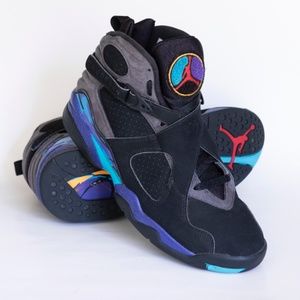 Nike Air Jordan 8 Retro Basketball Lifestyle Shoes, Aqua, 305381-025, Men's 11